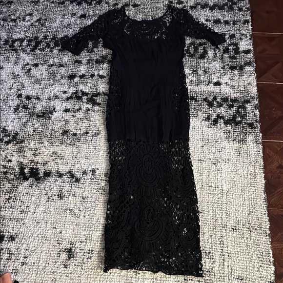 For Love And Lemons Dresses & Skirts - For Love And Lemons Black Lace Long‎ Sleeve Dress